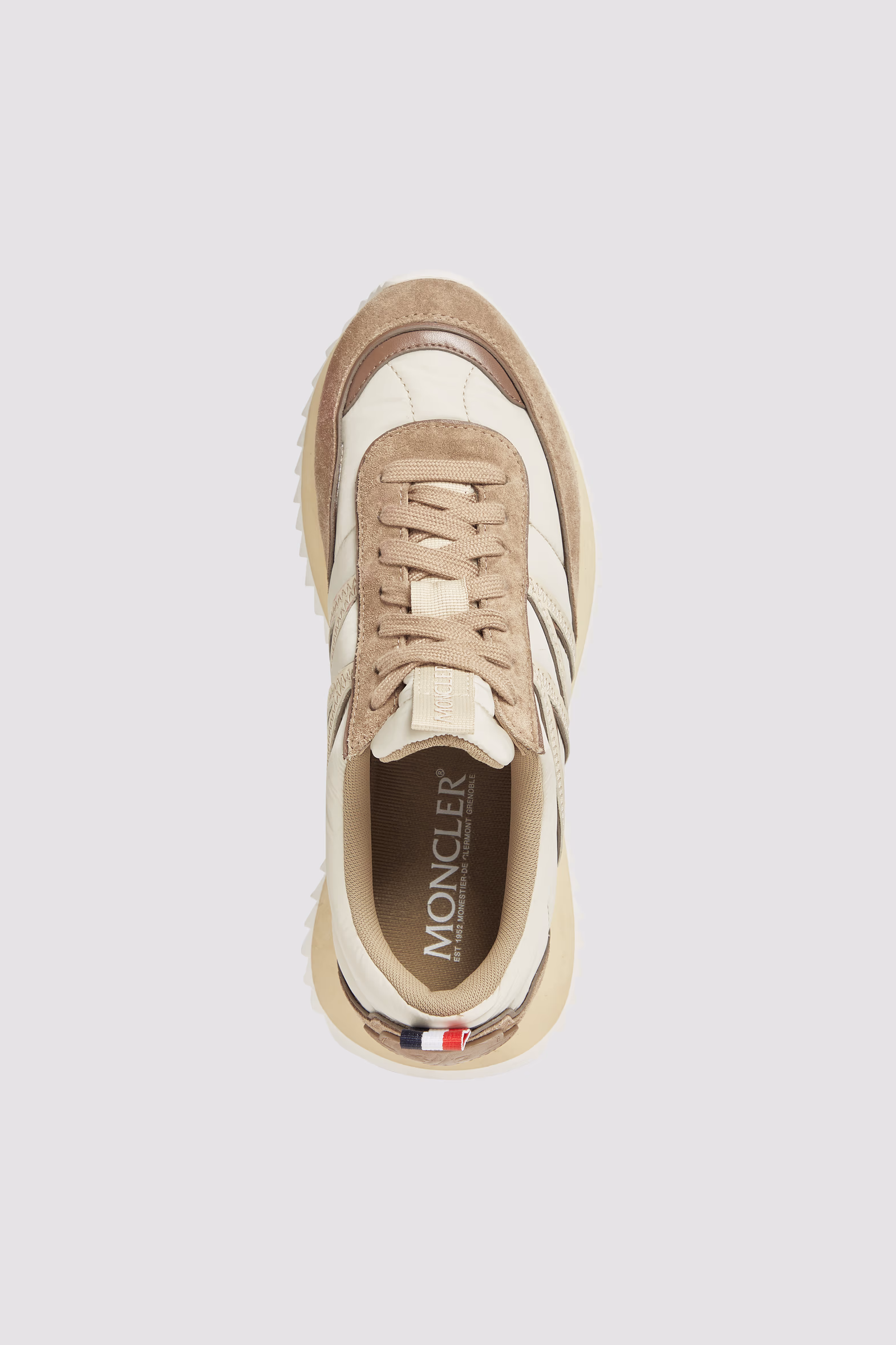 Pacey Suede Sneakers Men Light Beige Moncler 5